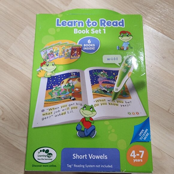 Leap Frog Tag (Read & Learn Book Set 1 ) Short Vowels, Six Book Set - Picture 1 of 6